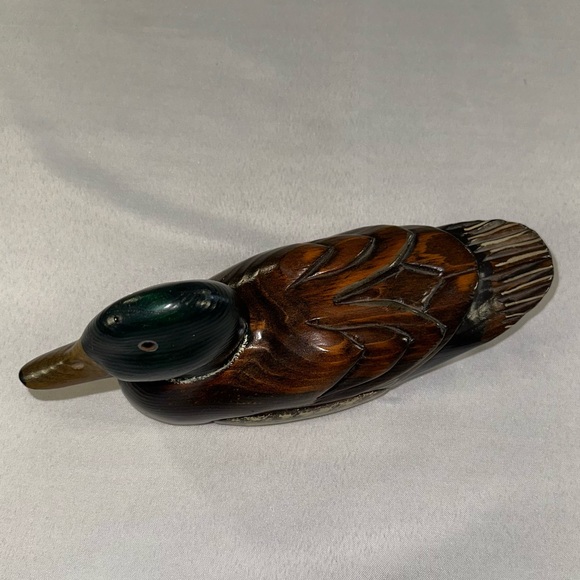 Mallard Duck Solid Wood Signed by Creator Leo Kappy Vintage Beautiful Decoy - Picture 3 of 10